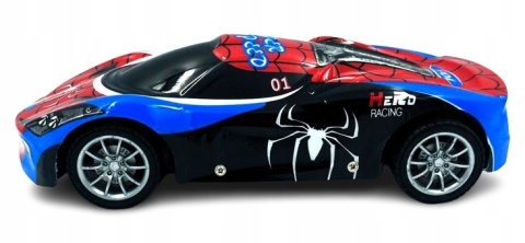 ZDALNIE STEROWANY SAMOCHÓD SPIDER-MAN SPORTOWY Z PILOTEM, ŚWIATŁA LED PILOT
