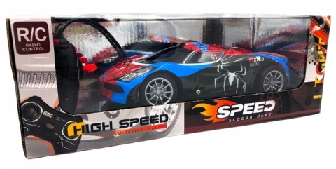 ZDALNIE STEROWANY SAMOCHÓD SPIDER-MAN SPORTOWY Z PILOTEM, ŚWIATŁA LED PILOT