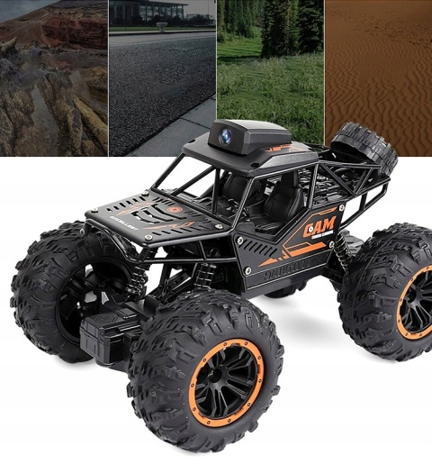 ZDALNIE STEROWANY SAMOCHÓD TERENOWY Z KAMERĄ WIFI I OKULARAMI VR, 720P HD