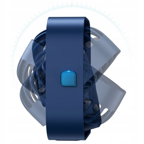 Cichy Mini Wentylator Biurkowy Obrotowy 360 Usb Topk K50 Niebieski Wydajny