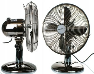 Elegancki Wentylator Biurkowy Styl Retro Domowy Solidny Wydajny Oscylacja