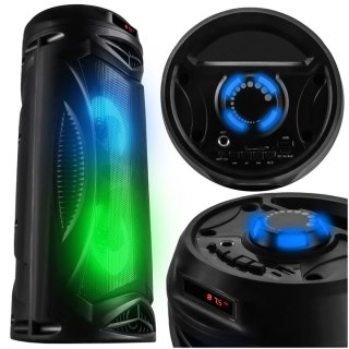 Głośnik Bezprzewodowy Przenośny Bluetooth Boombox Led Kolumna 100 Mp3