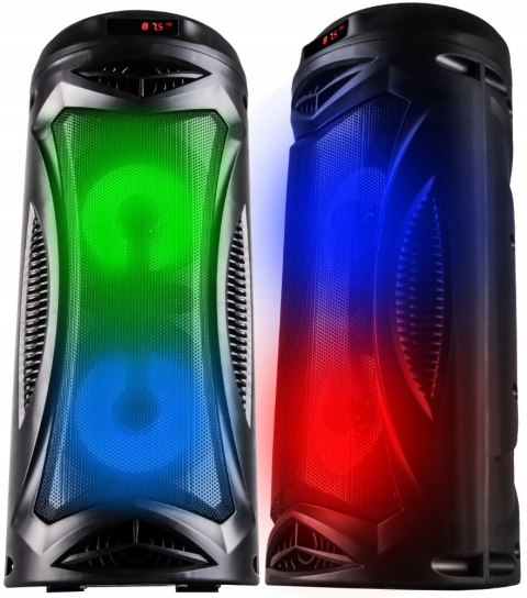Głośnik Bezprzewodowy Przenośny Bluetooth Boombox Led Kolumna 100 Mp3