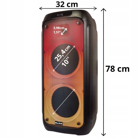 Głośnik Xxl Bluetooth Blow Infinity 160 W Karaoke Led Tws Radio Fm Usb Sd