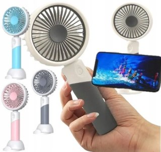 Mini Przenośny Wentylator Akumulatorowy 1800Mah 3 Tryby Usb Mobilny Cichy