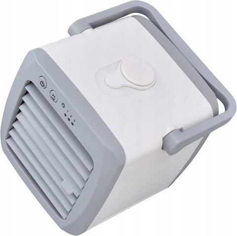 Mocny Cichy Klimator Przenośny Usb Na Wodę Biały Mini Cooler 3 Tryby Led 7W
