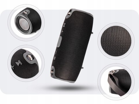 Mocny Głośnik Bezprzewodowy Bluetooth Boombox Przenośny Z Uchwytem Czarny