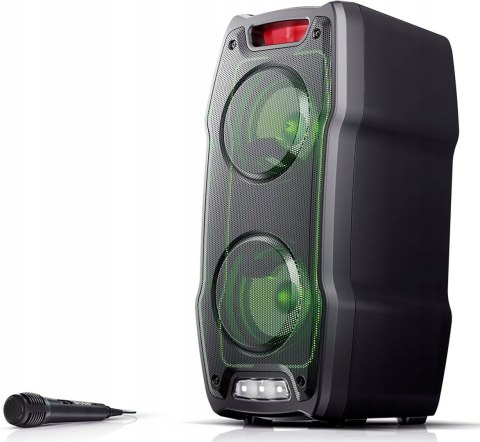 Power Audio Sharp Ps-929 Ipx5 180W Bluetooth Led Usb Mobilny Bass 6H Pracy!