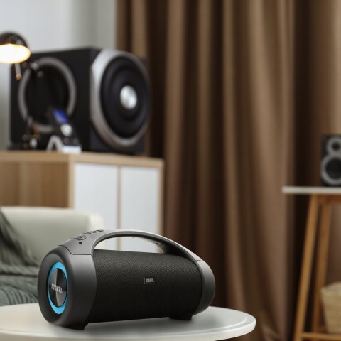 Przenośny Głośnik Bluetooth Bezprzewodowy Bass Usb Aux Rgb Ipx5 Czarny 3600