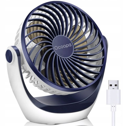 Przenośny Mini Wentylator Biurowy Ocoopa D602 Głęboki Niebieski Usb 3Tryby