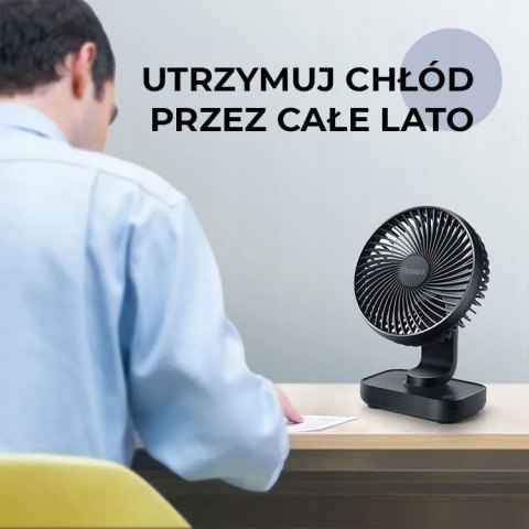 Przenośny Mini Wentylator Ocoopa D606 Grafitowy Usb 4 Tryby Akumulator 3600