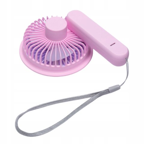 Przenośny Mini Wiatraczek Kieszonkowy Różowo-Fioletowy 3 Ryby Usb Chłodzący