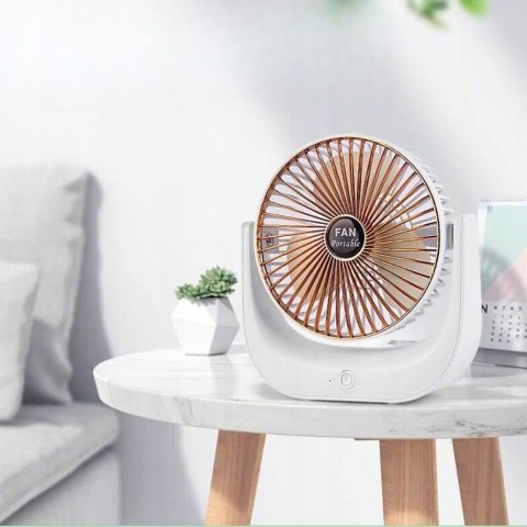 Solidny Miedziany Wentylator Przenośny Biurkowy Elegancki Design Wydajny