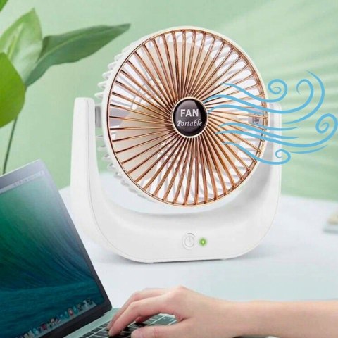 Solidny Miedziany Wentylator Przenośny Biurkowy Elegancki Design Wydajny
