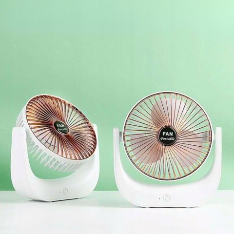 Solidny Miedziany Wentylator Przenośny Biurkowy Elegancki Design Wydajny