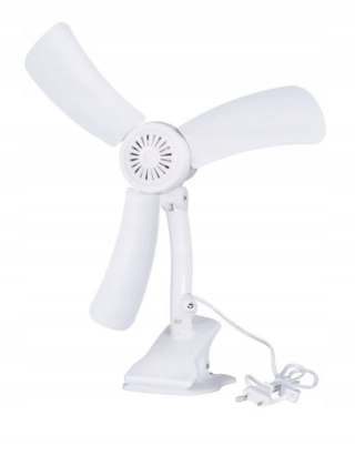 Wentylator Multifunkcyjny Wiatrak Biurkowy Ścienny 20Cm Klips 1 Tryb Cichy