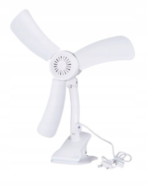 Wentylator Multifunkcyjny Wiatrak Biurkowy Ścienny 20Cm Klips 1 Tryb Cichy