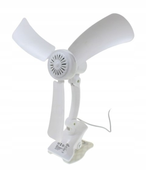 Wentylator Multifunkcyjny Wiatrak Biurkowy Ścienny 20Cm Klips 1 Tryb Cichy
