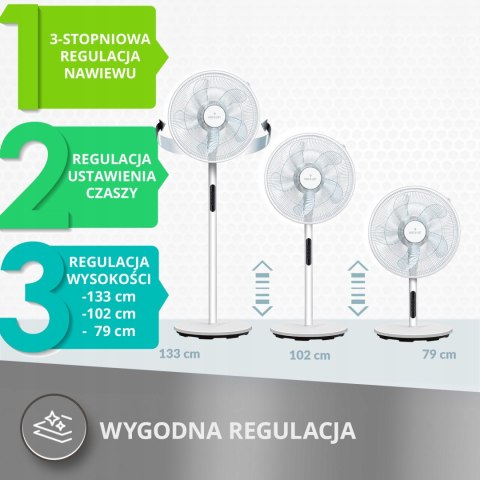 Wentylator Stojący Podłogowy Haus&Luft 3 Tryby Regulacja Wysokości Cichy