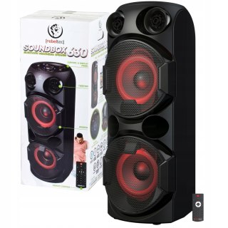 Duża Mocna Kolumna Głośnik Budowlany Boombox Mp3 Nagłośnienie Bluetooth 12H