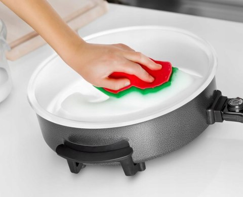 Duża Xxl Patelnia Elektryczna Nieprzywierająca Teflonowa 42Cm 1500W