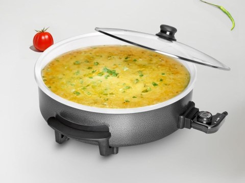 Duża Xxl Patelnia Elektryczna Nieprzywierająca Teflonowa 42Cm 1500W