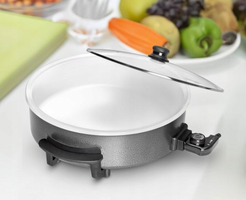 Duża Xxl Patelnia Elektryczna Nieprzywierająca Teflonowa 42Cm 1500W