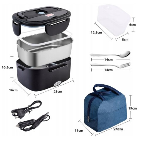 Elektryczny Lunch Box Pojemnik Podgrzewacz Obiadu Do Biura Auta 12/24/220V