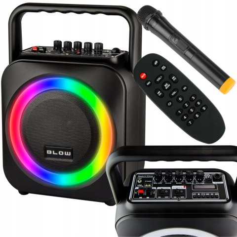 Głośnik Bluetooth Usb Sd Radio Przenośny Led Karaoke Mikrofon Pilot Zestaw