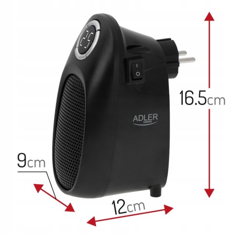 Mini Grzejnik Elektryczny Przenośny Ogrzewacz Heater 1500W Czarny Wydajny
