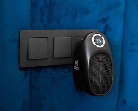 Mini Grzejnik Elektryczny Przenośny Ogrzewacz Heater 1500W Czarny Wydajny