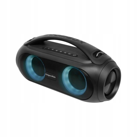 Mocny Głośnik Bluetooth Przenośny Boombox Sd Fm Karaoke Tws Czarny Led