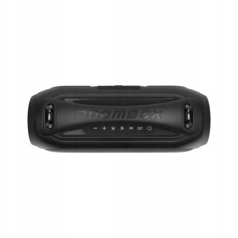 Mocny Głośnik Bluetooth Przenośny Boombox Sd Fm Karaoke Tws Czarny Led