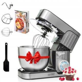 Mocny Robot Kuchenny Planetarny First Austria 1300 W, Srebrny, 6 Biegów