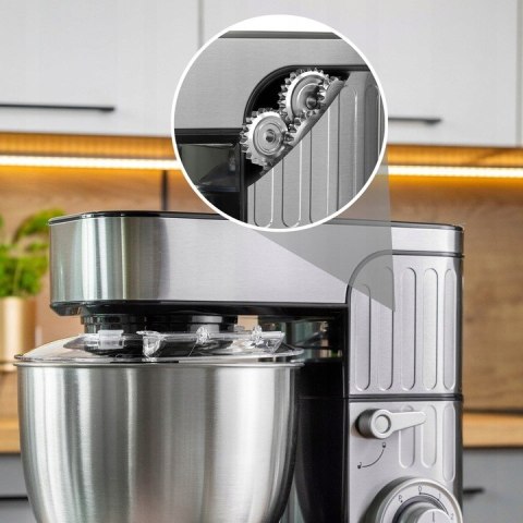 Mocny Robot Kuchenny Planetarny First Austria 1300 W, Srebrny, 6 Biegów