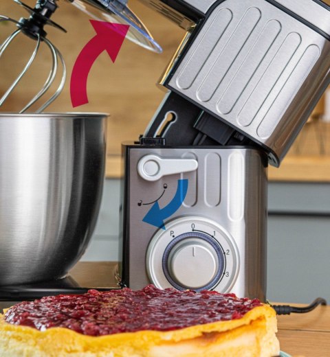 Mocny Robot Kuchenny Planetarny First Austria 1300 W, Srebrny, 6 Biegów