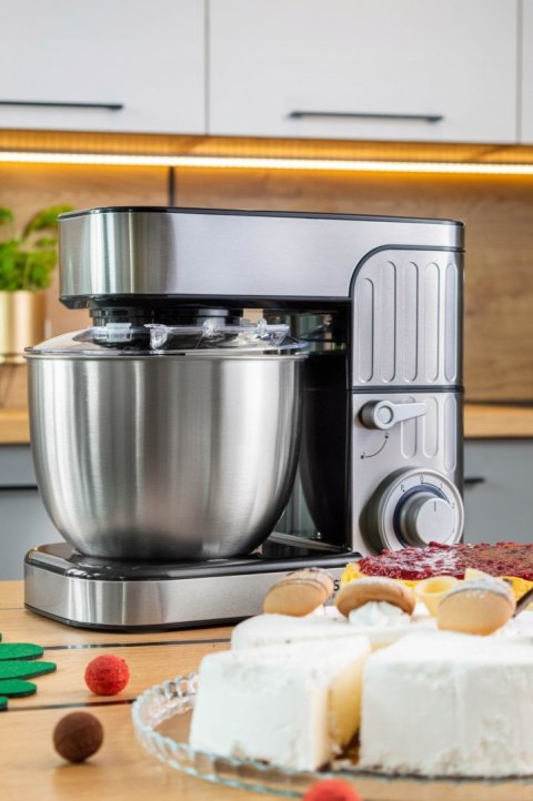 Mocny Robot Kuchenny Planetarny First Austria 1300 W, Srebrny, 6 Biegów