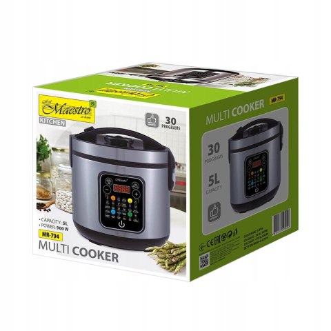 Multicooker Maestro Parowar Szybkowar Garnek Elektryczny 30 Funkcji 5L 900W