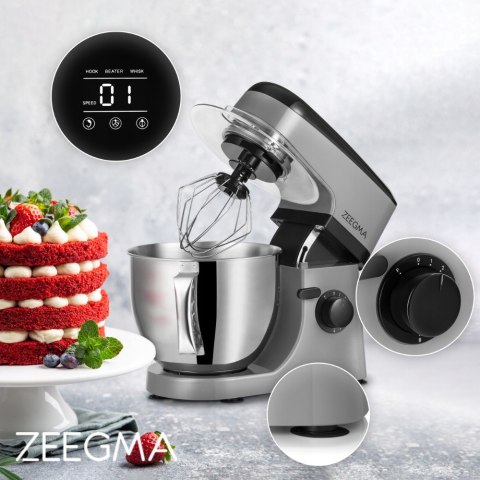 Robot Planetarny Zeegma Planeet Mix 5L, 1800W, Mieszadła 3W1, Srebrny