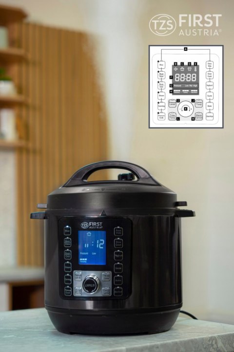 Szybkowar Elektryczny First Austria Fa-5130-2-Gr, 6L, 12 Programów, 1000W