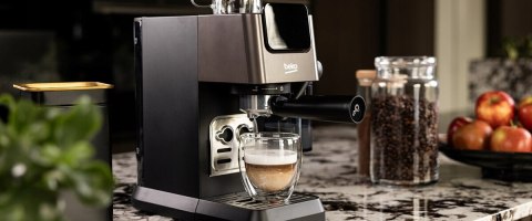 Beko Caffeexperto - Ekspres Do Kawy Ciśnieniowy Kolbowy, 20 Bar, Czarny