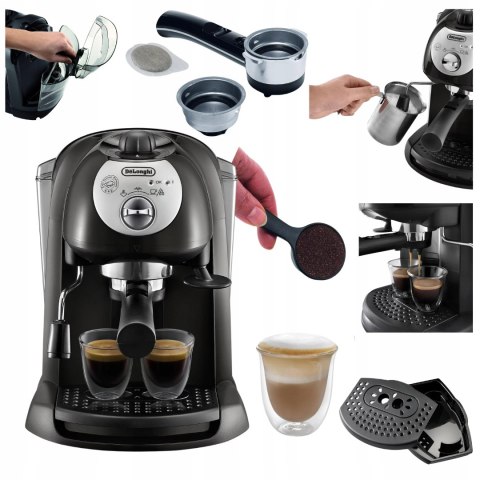 De'Longhi Ec 201Cd.B Ekspres Kolbowy 1100W Czarny - Aromatyczna Kawa