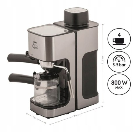 Ekspres Ciśnieniowy Kolbowy First Austria 5 Bar, 800W, 4 Espresso Na Raz