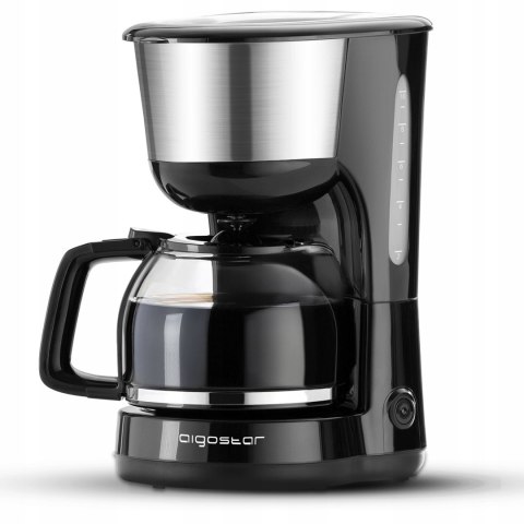 Ekspres Do Kawy Aigostar Chocolate, 1000W, 1,25L, Czarny, Stal Nierdzewna