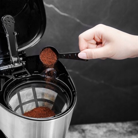 Ekspres Do Kawy Aigostar Chocolate, 1000W, 1,25L, Czarny, Stal Nierdzewna