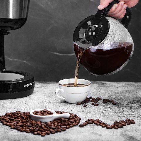 Ekspres Do Kawy Aigostar Chocolate, 1000W, 1,25L, Czarny, Stal Nierdzewna