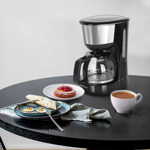 Ekspres Do Kawy Aigostar Chocolate, 1000W, 1,25L, Czarny, Stal Nierdzewna