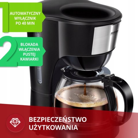 Ekspres Do Kawy Mpm - 1,25L Podtrzymywanie Ciepła, Łatwe Czyszczenie