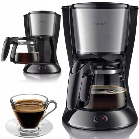 Ekspres Do Kawy Philips, Przelewowy, 1.2L, Czarny, Automatyczne Wyłączanie