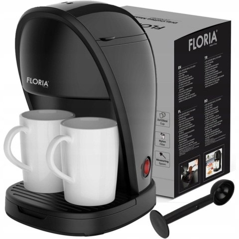 Ekspres Przelewowy Do Kawy Floria 450W Z 2 Kubkami Ceramicznymi 125Ml